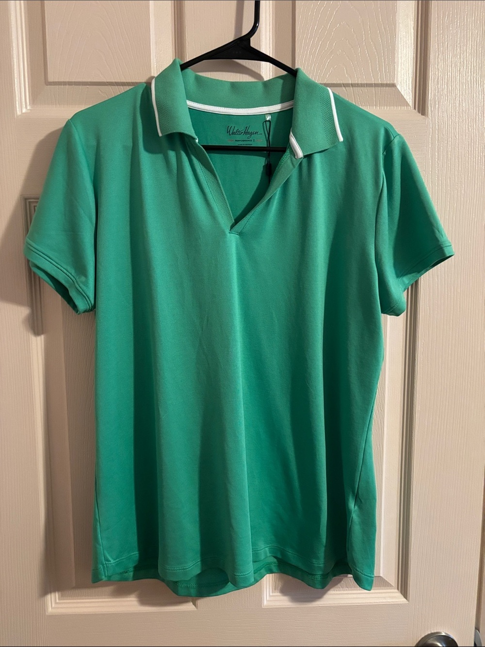 Walter Hagen Green Polo Top with White Trim
